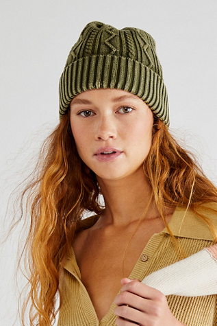 Stormi Washed Cable Beanie