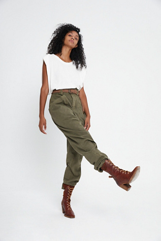 high waisted cinched pants