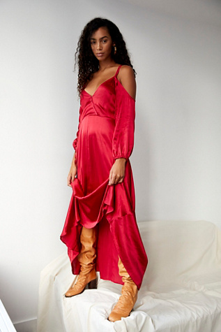 cranberry maxi dress