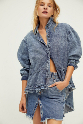 denim top and bottom