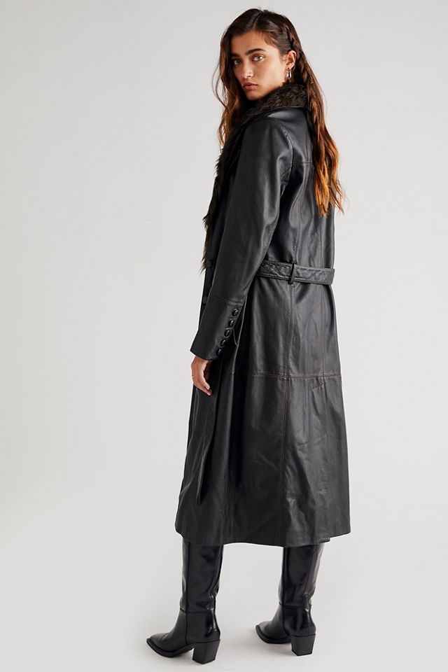 Free People Midnight Train Leather Duster. 1