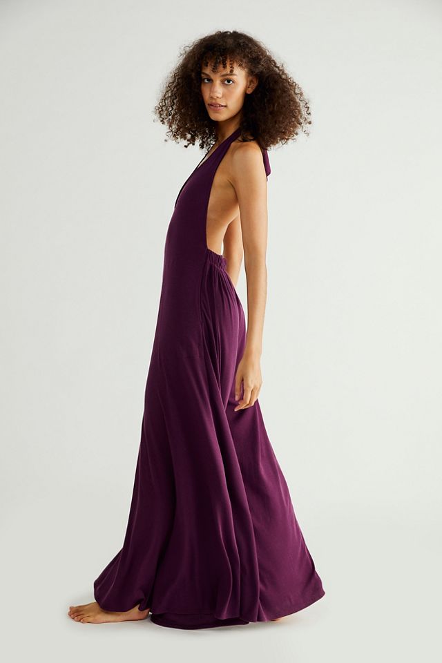 Leigh Strappy back Maxi Dress Purple