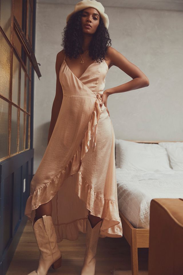 miles away printed maxi slip