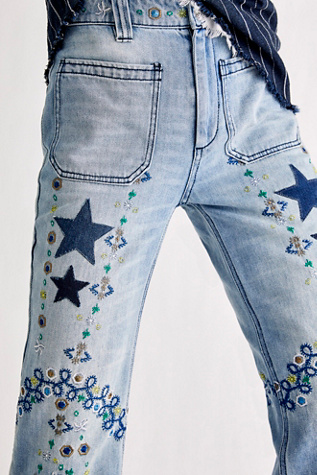 Delphine Embroidered Flare Jeans