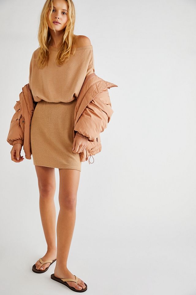 knee length dresses for ladies Hot Shot Mini Dress - Bamboo