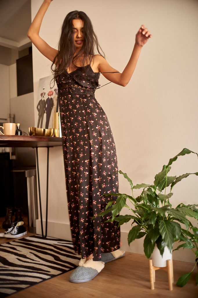 miles away printed maxi slip