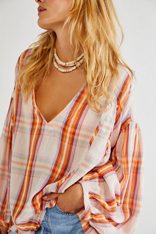 Solstice Plaid Blouse