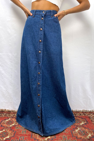 levis denim maxi skirt