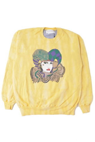 mardi gras tie dye sweatshirt