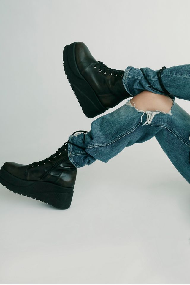 platform boots lace up