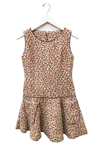 vintage floral mini dress