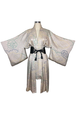 Rice Dyed Silk Jacquard Vintage Japanese Kimono Selected by Picky Jane ...
