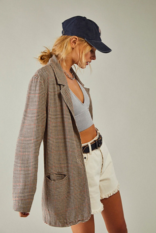 Plaid Becket Boyfriend Blazer