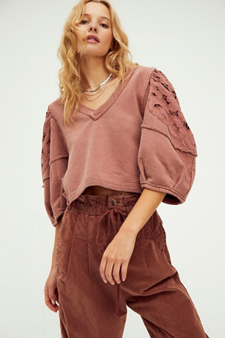 free people disco rose pullover