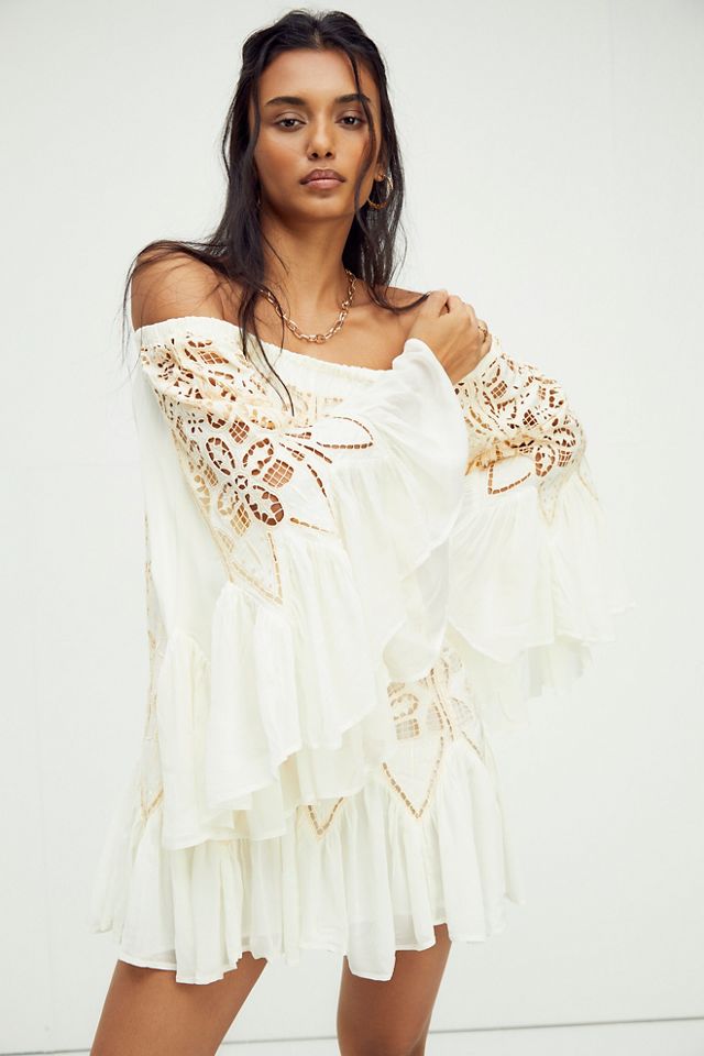 Free People Daisy Cutwork Mini Dress 60387735