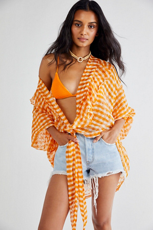 Picnic Plaid Tie Front Shirt