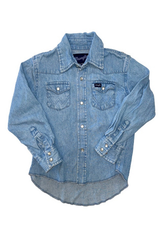 denim pearl snap shirt