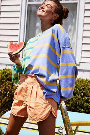 Pleated Shorty Pull On Shorts