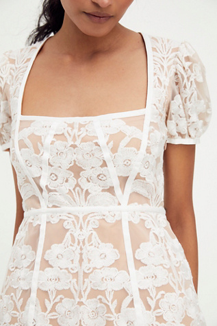 Free People For Love & Lemons Temecula Puff Sleeve Mini Dress - 60801131