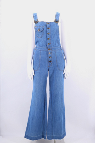 denim overall bell bottoms