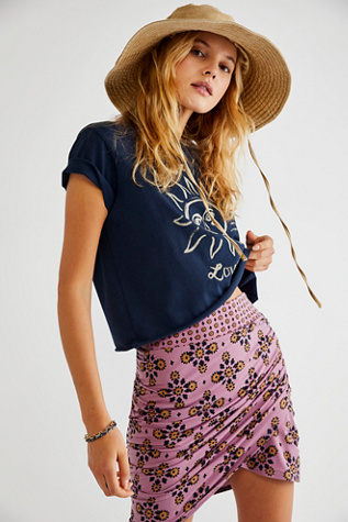 She's Something Else Printed Mini Skirt
