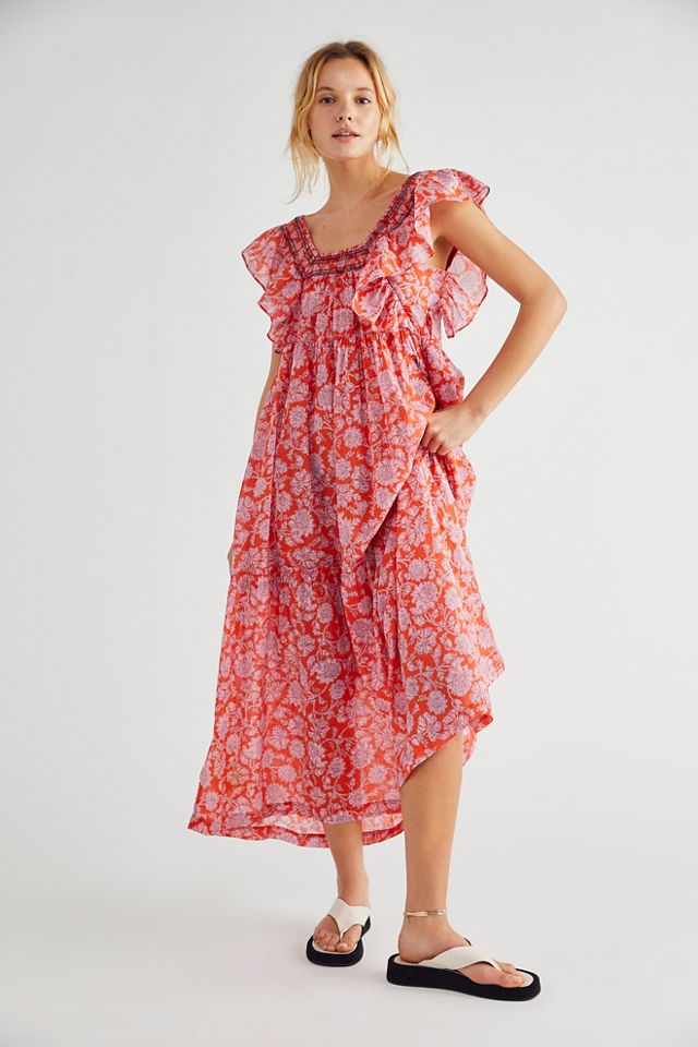 Bonita Printed Midi Dress Free People