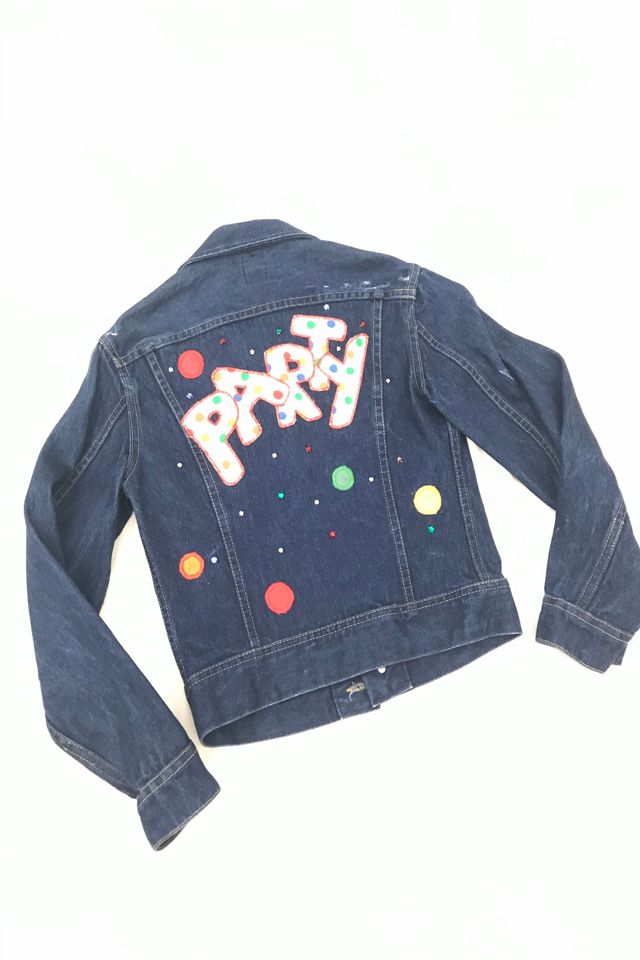 Vintage 1980s Lee Denim Party Embellished Jacket Selected By Busylady Baca The Goods Free People