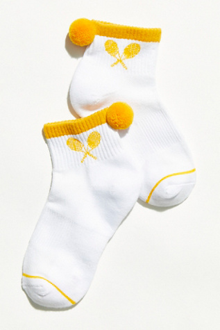Pom Pom Embroidered Socks