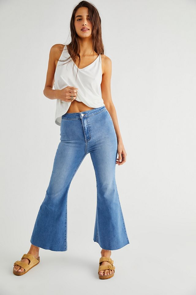 Youthquake Crop Flare Jeans | Free People
