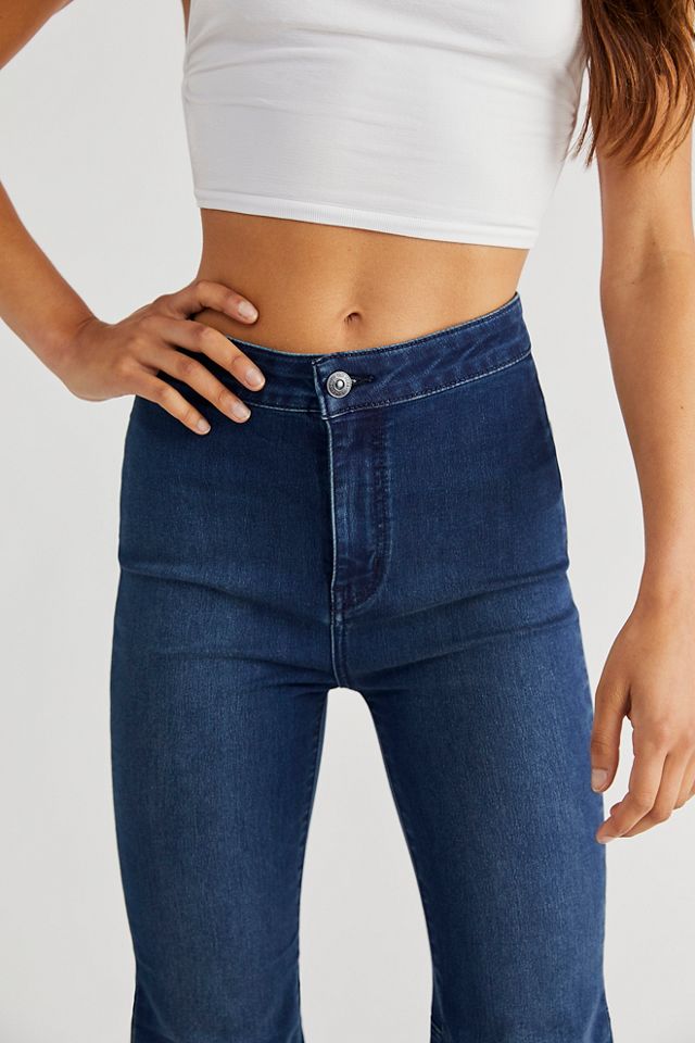 Free People Youthquake Crop Flare Jeans - 62702998