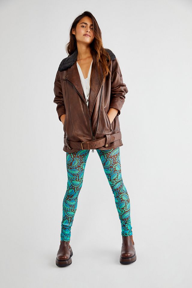 Free People Anna Sui Swirling Leaves Leggings. 2