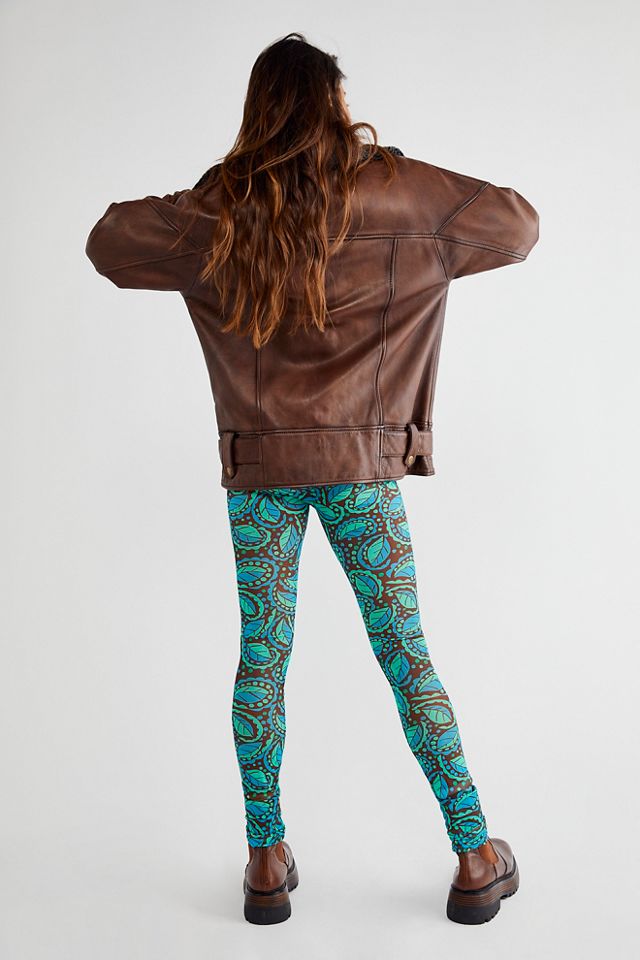 Free People Anna Sui Swirling Leaves Leggings. 1