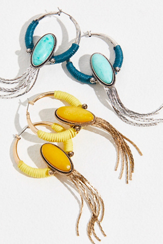 Rhodes Stone Hoops