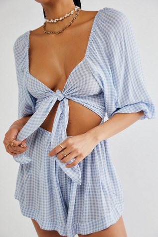 Ashley Tie Front Romper