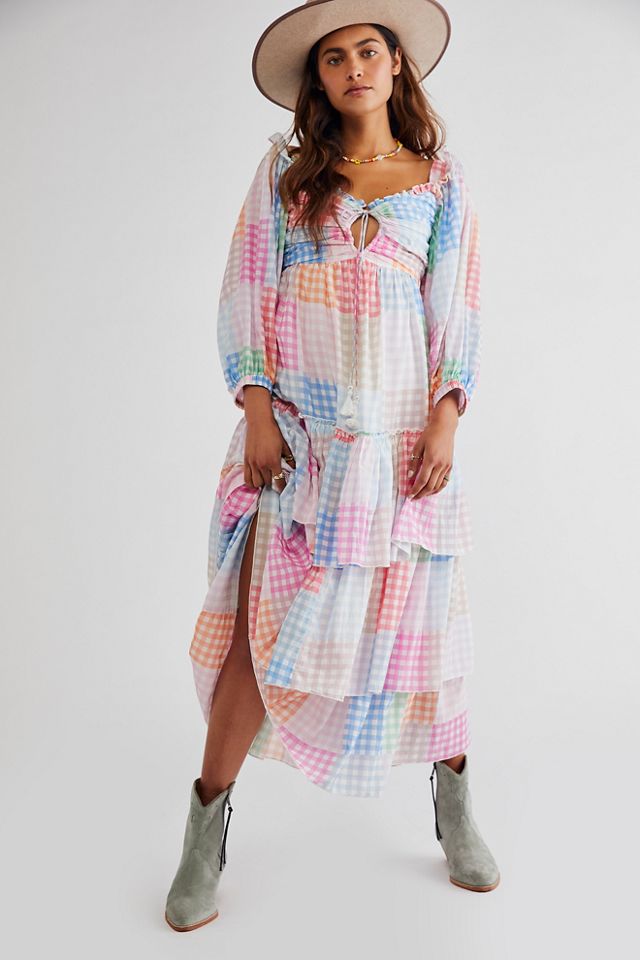 free people smocked maxi