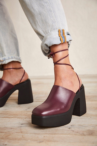 wedge heeled clogs