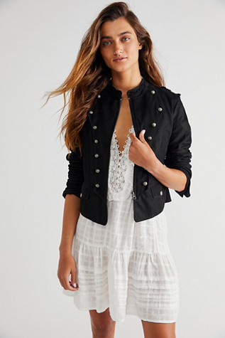 Natalie Military Leather Jacket
