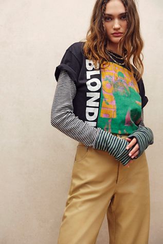free people give me stripes tee