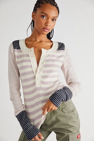 free people give me stripes tee