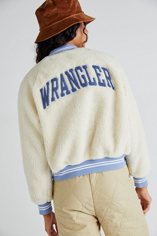 Free People Wrangler Sherpa Bomber Jacket. 3