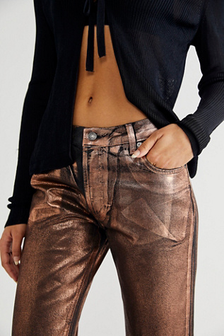 Maggie Mid Rise Coated Jeans