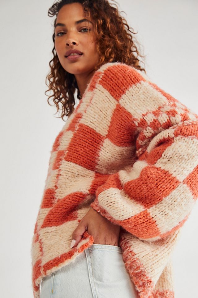 Free people hotsell orange cardigan