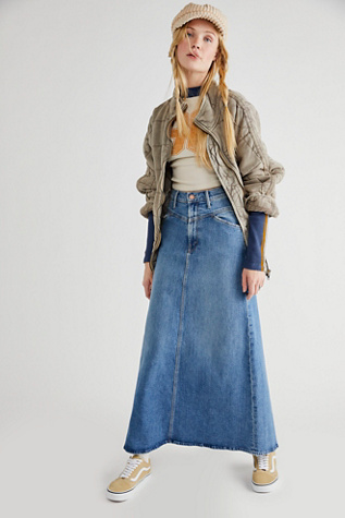 Mother The Yoke Front Circle Maxi Skirt