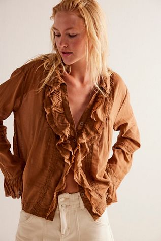 We The Free Savannah Ruffle Buttondown