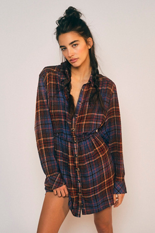 Elai Plaid Shirtdress