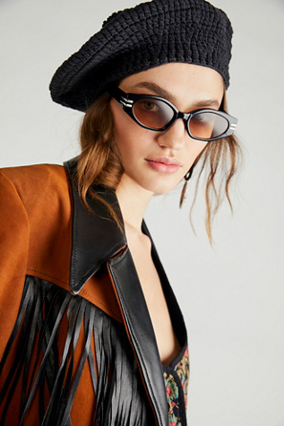 Racer Angular Cat Eye Sunglasses