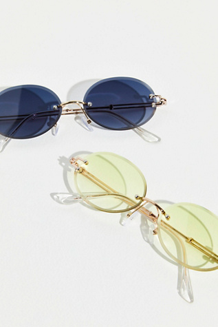 Lizzy Rimless Oval Sunglasses