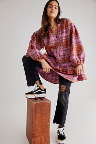 Alexa Plaid Mini Dress