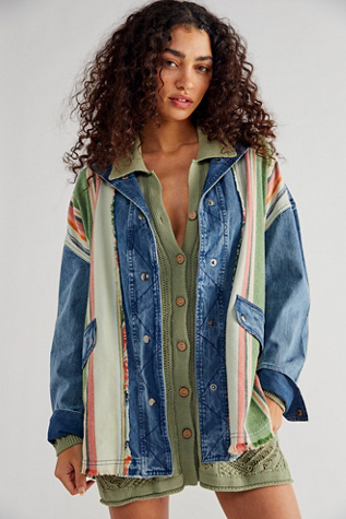 Blanket Stripe Denim Top