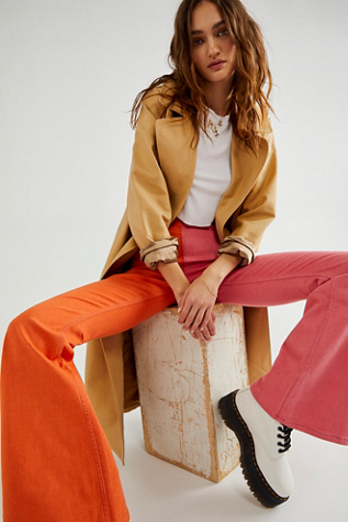 Penny Pull On Colorblock Flare Jeans